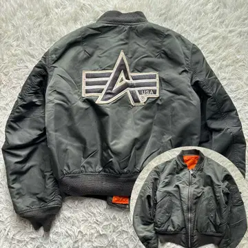 [ 초레어 고품질 ] 알파 MA-1 플라이트 자켓 USA 90s 빅 로고