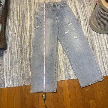 KBF 라이트 블루 데미지 데님 팬츠