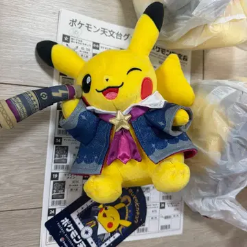 새상품 포켓몬 천문대 호시조라 피카츄 봉제 인형 2개 세트