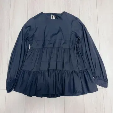 yori 요리 티어드 롱 블라우스 블랙