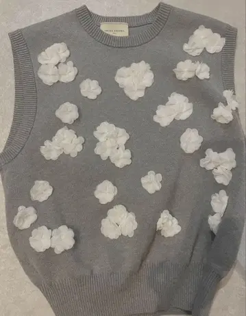 유나이티드 애로우즈 UNITED ARROWS 플라워 니트 베스트