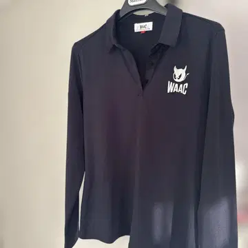 WAAC 블랙 긴팔 피케 셔츠 사이즈 3