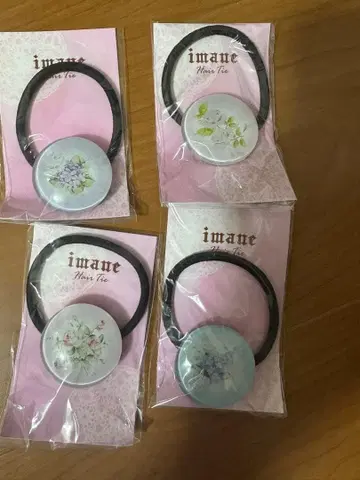 이만 머리끈 4개 클라리스 제비꽃 다이애나 로즈 비비안