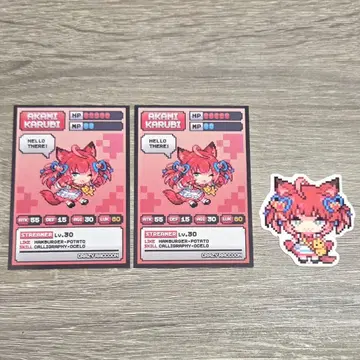 CrazyRaccoon CR 게임의 날 카드 스티커 아카미 카루비