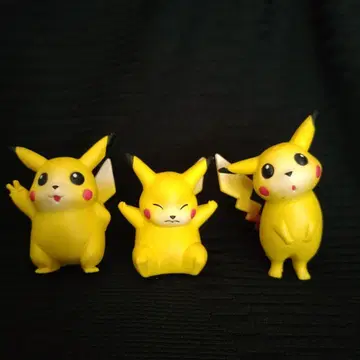 피카츄 피규어 3개 레트로 피카츄 당시물 몬코레 초기 피카츄