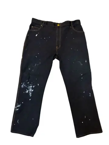 GENUINE Dickies 블랙 워크 팬츠 페인트 가공 40 x 32