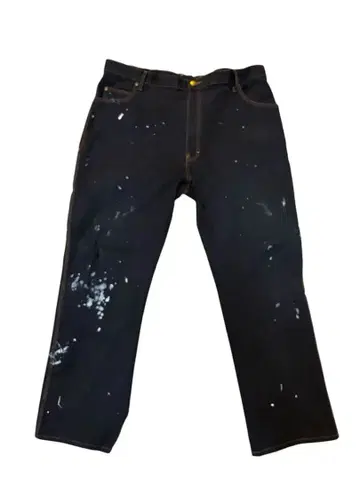 GENUINE Dickies 블랙 워크 팬츠 페인트 가공 40 x 32