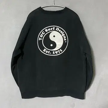 00s 타우칸 맨투맨 페이드 블랙 L 빈티지