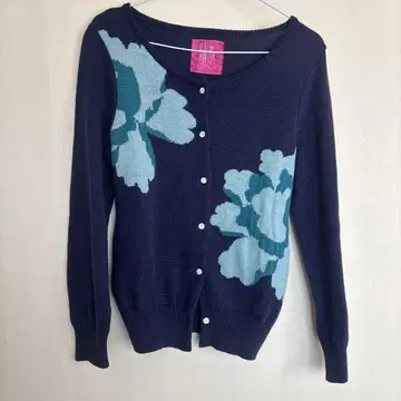 ROUROU 꽃 패턴 니트 가디건