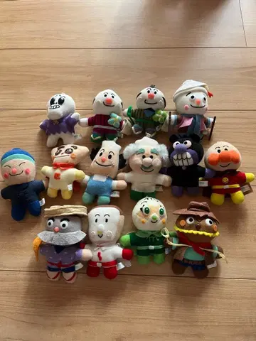 다이소 호빵맨 봉제 인형 마스코트 묶음 판매