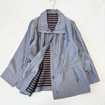 자켓 코트 겉옷 경량 얇은 소재 폴리자켓 L 그레이 계열 미사용급