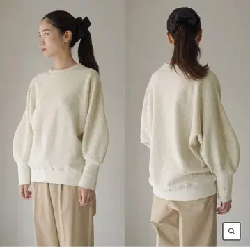 sinemenemenmaid 돌먼 커브 슬리브 트레이닝복 오트밀