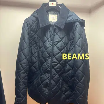 BEMS 네이비 퀼팅 자켓 후드 부착 S 사이즈