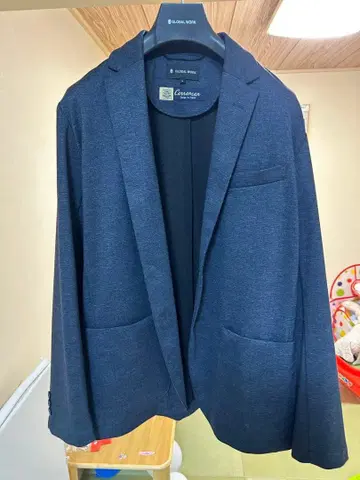 글로벌 워크 다크 블루 테일러드 자켓 (남성용 L)