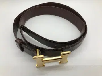 루이 가비리아 벨트 남성용 버클 분리 불가 크로커다일 브라운 계열