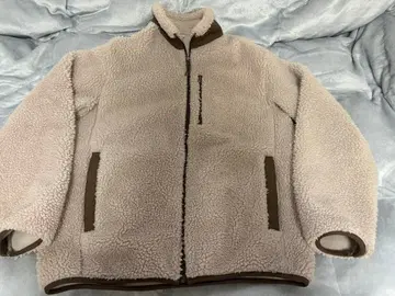 베이지 플리스 자켓 L 사이즈