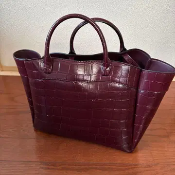 이번 시즌 H&M 토트백 숄더백 버건디 와인