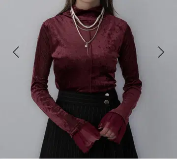 HARE 하레 시어 벨로아 하이넥 상의 보르도