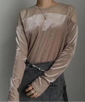 Ameri VINTAGE / 벨로아 상의 베이지