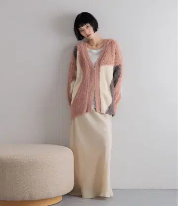 LOWRYSFARM 샤기 ZIP 가디건