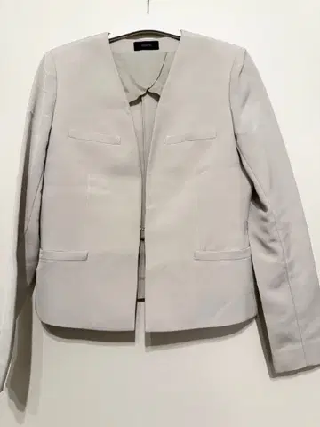 JOSEPH 노카라 자켓 라이트 베이지