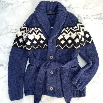 투모로우랜드 알파카 혼방 고급 울 코위찬 니트 가디건 L 사이즈