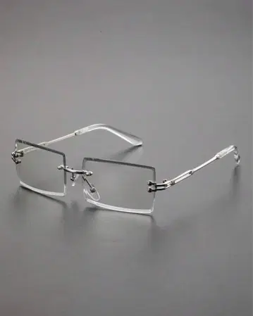 클리어 메탈 프레임 무테 안경