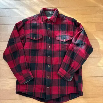 L.L.Bean 레드 블랙 체크 플란넬 셔츠