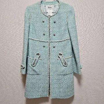 일본제 Rene 38 롱 코트 노카라로 걸치기 쉬움