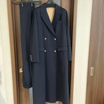 AMERI 네이비 더블 브레스트 셋업