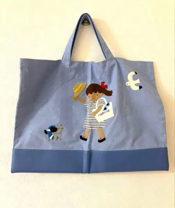 [ 새상품 미사용 ] 파밀리아 데님백 토트백 스카이블루 희귀 레어