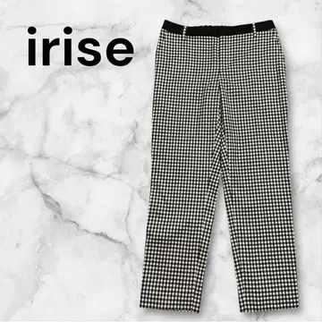 이리제 irise 깅엄 체크 앵클 팬츠 사이즈 4 XL 캐주얼