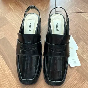 snidel 블랙 슬링백 로퍼