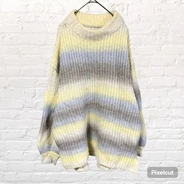 11705 올리브 데 올리브 울 혼방 그라데이션 니트 스웨터 구제 의류