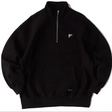 FAT FASTERISK.HALF 블랙 하프 지퍼 맨투맨