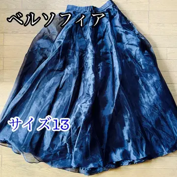 벨소피아 롱 스커트 샤샤 스커트 플레어 스커트 오간자