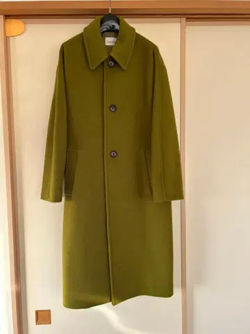 [ stevenalan ] 올리브 그린 롱 코트