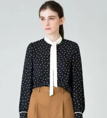 룰루 윌비 도트 블라우스 블랙 알아바일