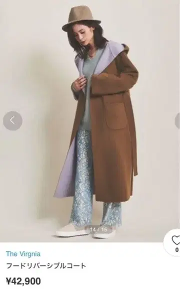 The Virgnia 푸드 리버서블 코트