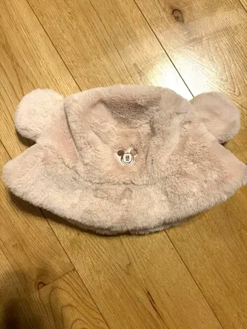 미키 보송보송 모자 베이지