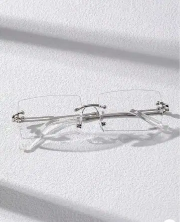 클리어 렌즈 메탈 프레임 림리스 안경