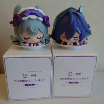 원신 스시로 콜라보 오로룬 몽견월서희 미니 피규어 2체 세트