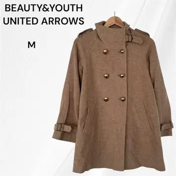 뷰티앤유스 유나이티드 애로우즈 울 코트 골드 버튼 M 브라운