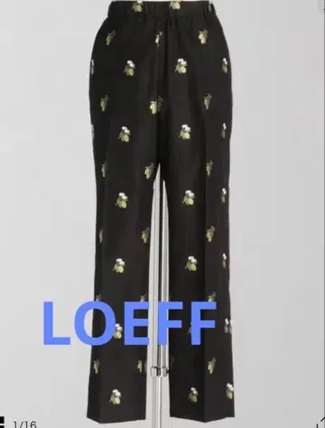 미사용 새상품 택 포함! LOEFF 레몬 자카드 팬츠 M(1) 사이즈