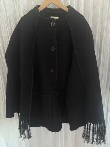 toteme 머플러 코트 블랙 36