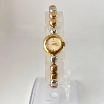 새상품 배터리 SEIKO 손목시계 뱅글 워치 콤비 컬러