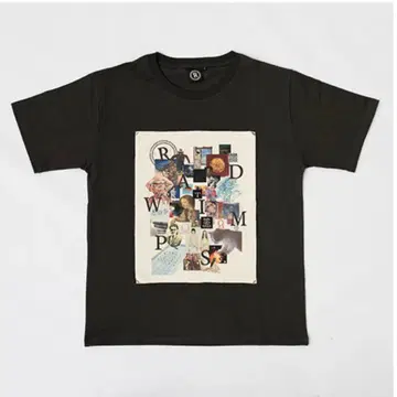 콜라주 프린트 블랙 T셔츠