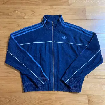 adidas 네이비 집업 자켓 데님 자켓 아우터