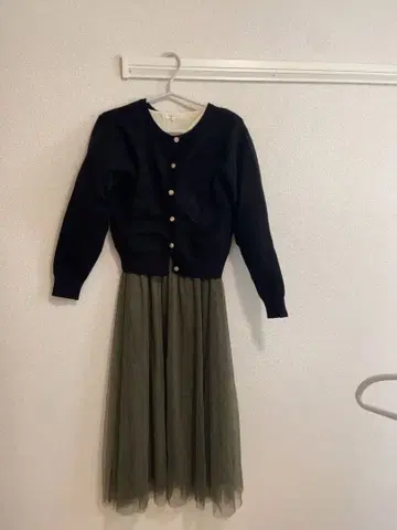 롱 원피스 / 가디건 2종 세트