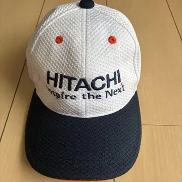 HITACHI 메쉬 캡 화이트/네이비 히타치제작소 사이즈 L